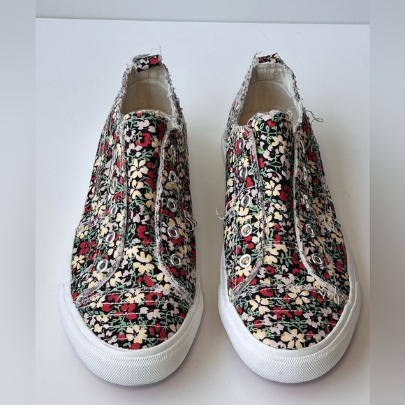 Corky’s Floral Slip on Sneakers Womens Size 9 Babalu Cotton EUC Like New! - Picture 10 of 11